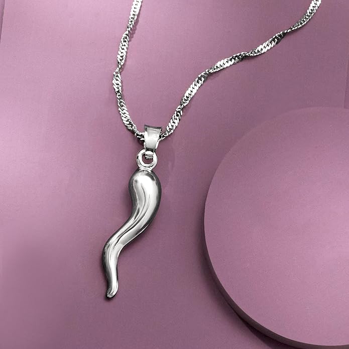 Italian Horn Pendant Necklace