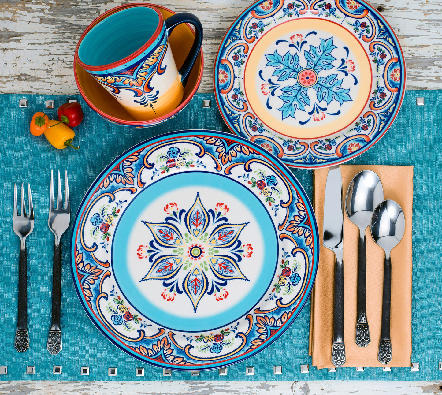 Palermo Stoneware Salad Plate Set