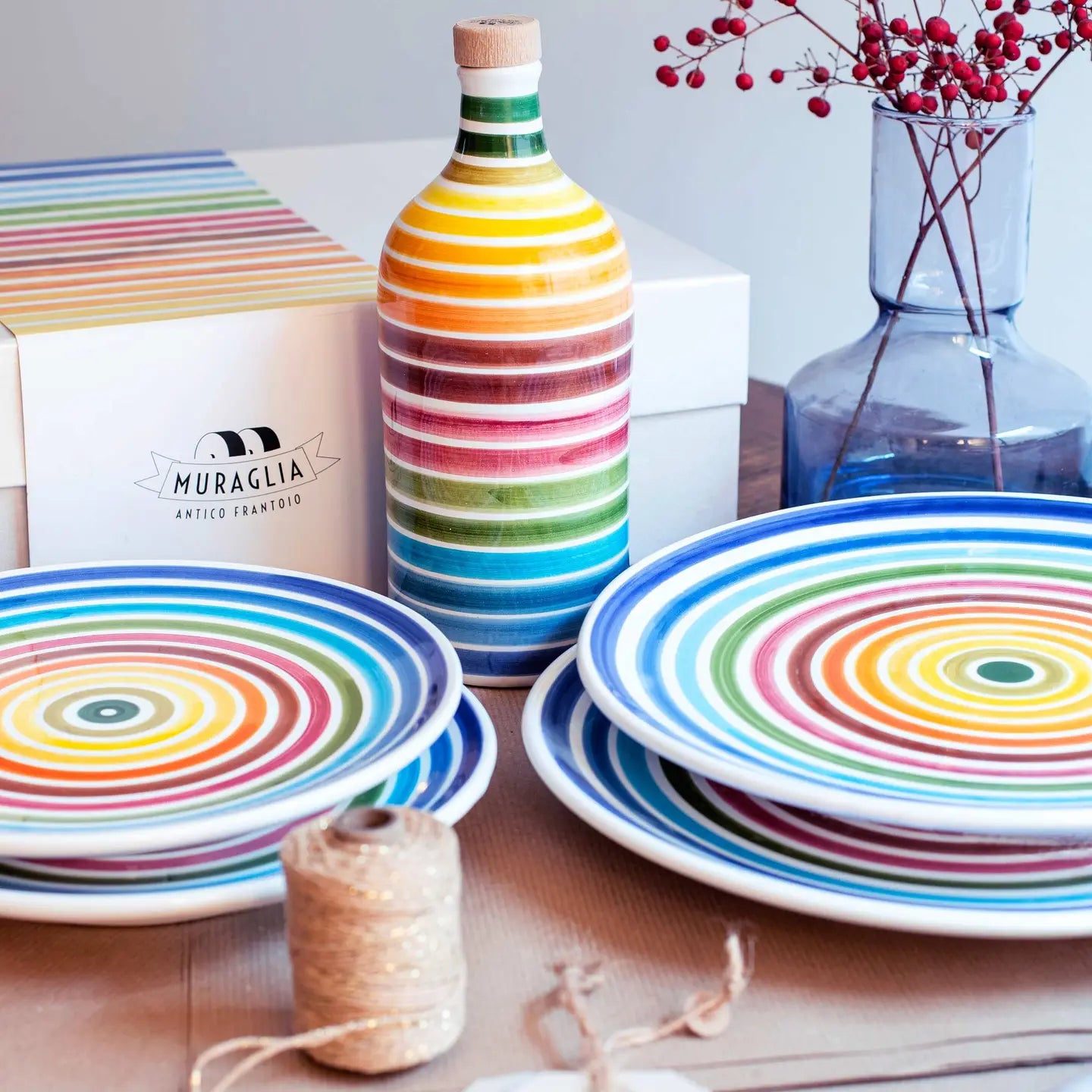 Frantoio Muraglia Salad Plate Set - Set of 4 (Rainbow)