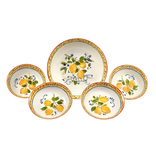 Amalfi Coast Pasta Bowls - 5pc Set