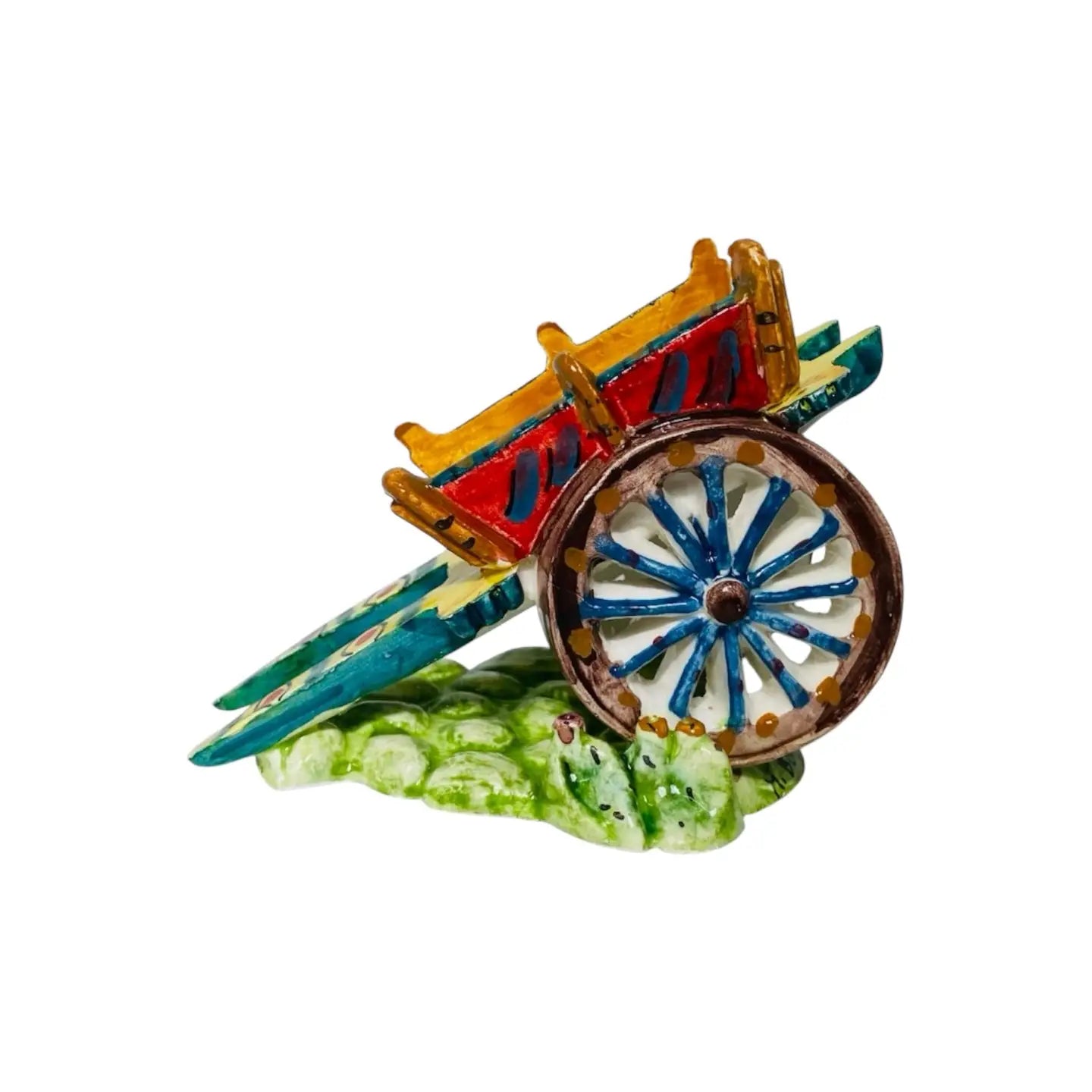 Sicilian Cart in Caltagirone Ceramic