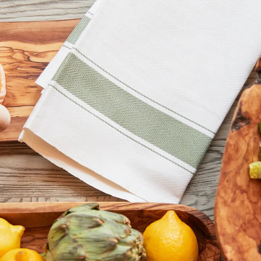 Classic Italian Kitchen Towel - Green