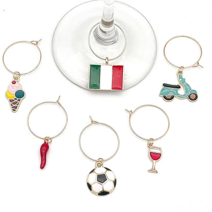 Italian Wine Glass Charms