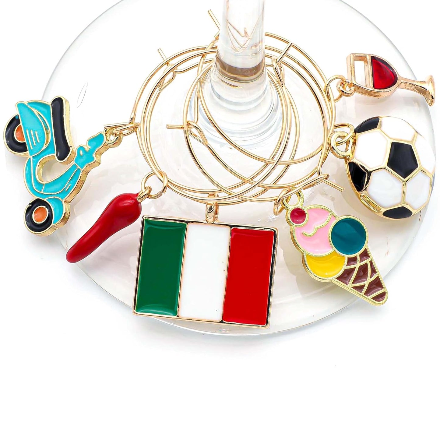 Italian Wine Glass Charms